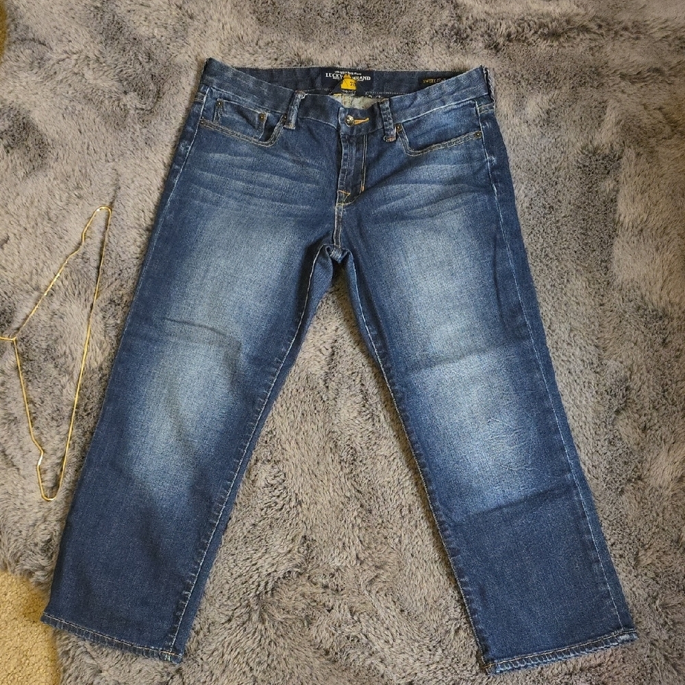 Lucky Brand Dark Blue Stretch Sweet Jean Crop Size 29  8